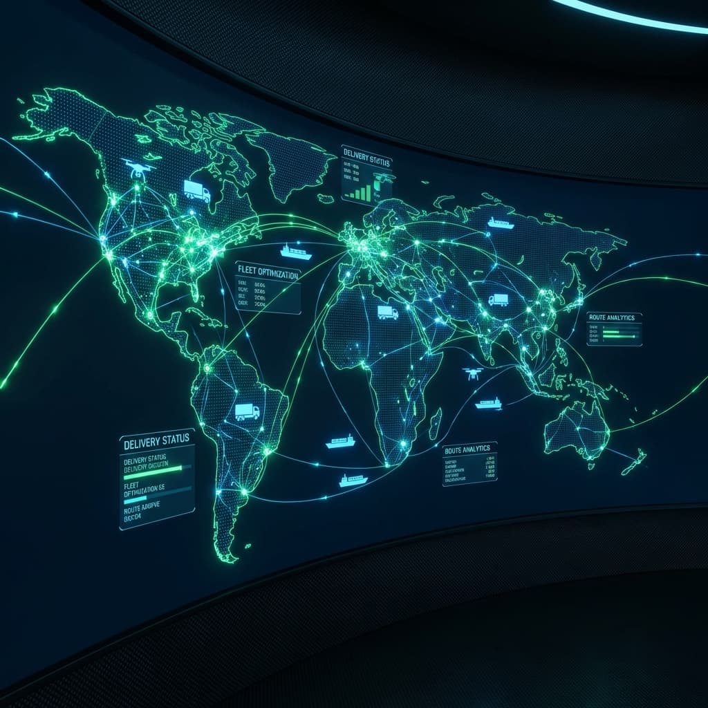 Logistics Map Background